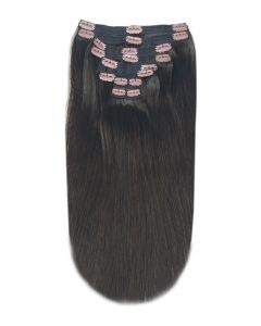 Remy Human Hair extensions Double Weft straight 20" - bruin 2#