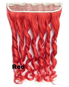 Clip in 1 baan wavy Red
