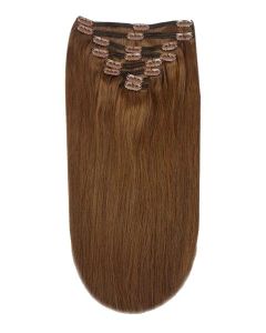 Remy Human Hair extensions straight 20" - bruin 5#