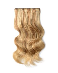 Remy Human Hair extensions Double Weft straight - bruin / blond 10/16#