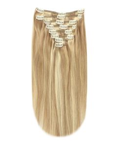 Remy Human Hair extensions straight - bruin / blond 14/22