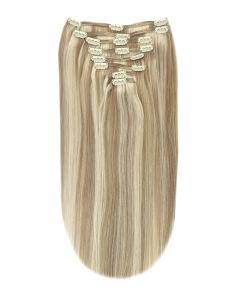 Remy Human Hair extensions straight 18" - blond 18/613