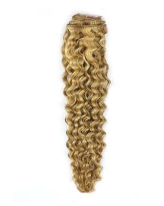 Remy Human Hair extensions curly 18" - blond 18/613#