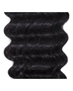 Remy Human Hair extensions curly 14" - zwart 1#