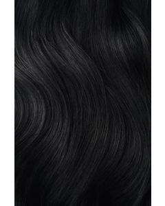 Remy Human Hair Extensions Wrap Around Ponytail straight zwart 1#