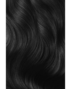 Remy Human Hair Extensions Wrap Around Ponytail straight zwart 1B#