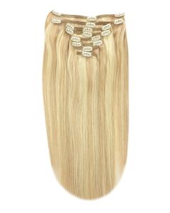 Remy Human Hair extensions straight - blond 27/613