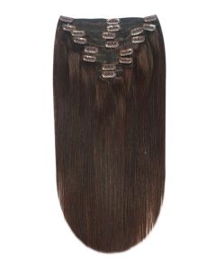 Remy Human Hair extensions straight 16" - bruin 3#
