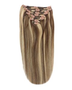 Remy Human Hair extensions straight - bruin / blond 4/27