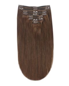 Remy Human Hair extensions straight 16" - brown 4#