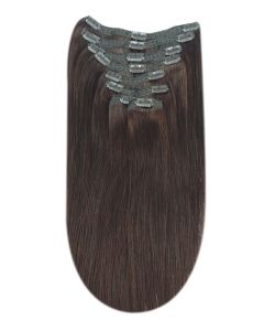 Remy Human Hair extensions Double Weft straight 18" - bruin 4#