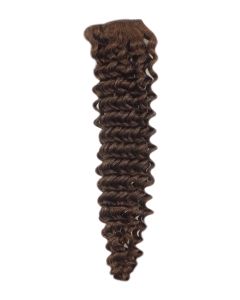 Remy Human Hair extensions curly 22" - bruin / rood 4/27#