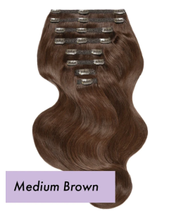 Remy Human Hair Extensions Ultra Medium Brown 4# 