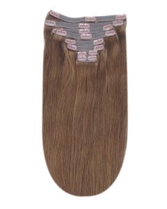 Remy Human Hair extensions Double Weft straight 20" - bruin 5#
