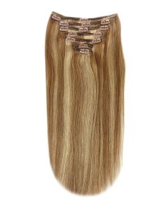 Remy Human Hair extensions straight - bruin / blond 6/27