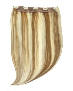 Remy Human Hair extensions Quad Weft straight - bruin / blond 6/613#