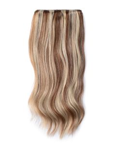 Remy Human Hair extensions Double Weft straight - bruin / blond 6/613#