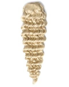 Remy Human Hair extensions curly - blond 60#