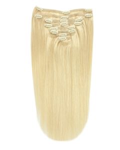 Remy Human Hair extensions straight 18" - blond 613#