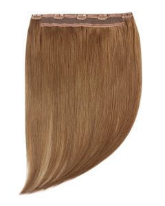 Remy Human Hair extensions Quad Weft straight - bruin 6#
