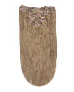 Remy Human Hair extensions straight - brown 8#