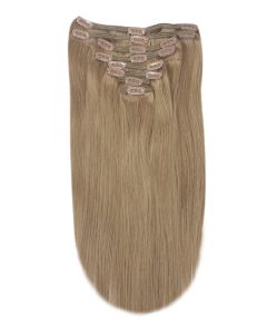 Remy Human Hair extensions Double Weft straight 18" - bruin 8#