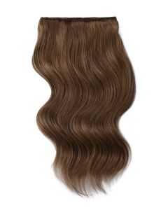 Remy Human Hair extensions Double Weft straight - bruin 8#