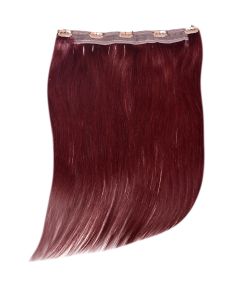 Remy Human Hair extensions Quad Weft straight - 99J#