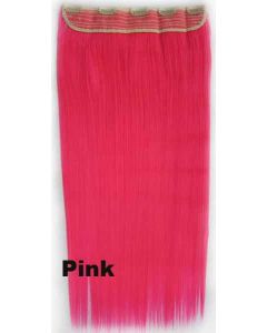 Clip in 1 baan straight Pink