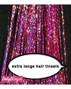 Hair Tinsels Sparkling pink #21