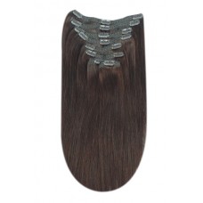 Remy clip in Human Hairextensions 8 banen straight double weft