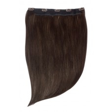 Remy clip in Human Hairextensions 1 baan straight quad weft