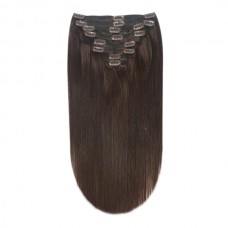 Remy clip in Human Hairextensions 8 banen straight